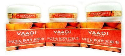 Buy 3 Pack Face & Body Scrub with Walnut & Apricot 90 gms each (Total 270 gms) online for USD 14.85 at alldesineeds