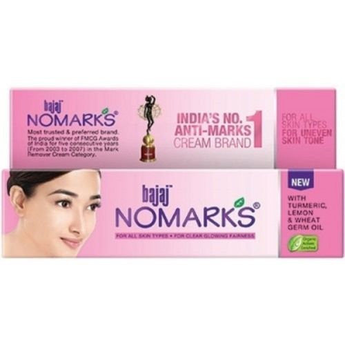 Buy Bajaj Nomarks, No marks Glowing Cream All Skin Type 25Grams online for USD 9.46 at alldesineeds
