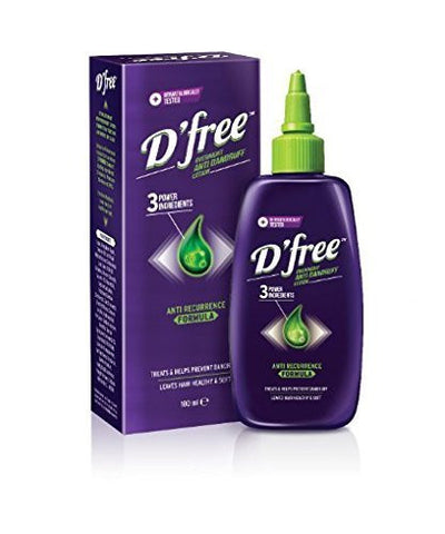Buy Pack of 3 D'free Overnight Anti Dandruff Lotion 100ml (Total 300 ml) online for USD 30.1 at alldesineeds
