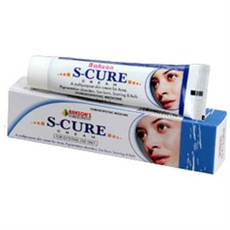 Buy 4 pack of S-Cure Cream Acne with scarring - Baksons Homeopathy online for USD 28.14 at alldesineeds