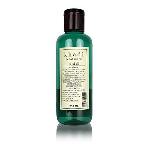 KHADI - Hair Growth Oil Tulsi Oil - 210ml - alldesineeds