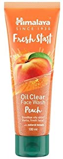 2 Pack of Himalaya Fresh Start Oil Clear Face Wash, Peach, 100ml