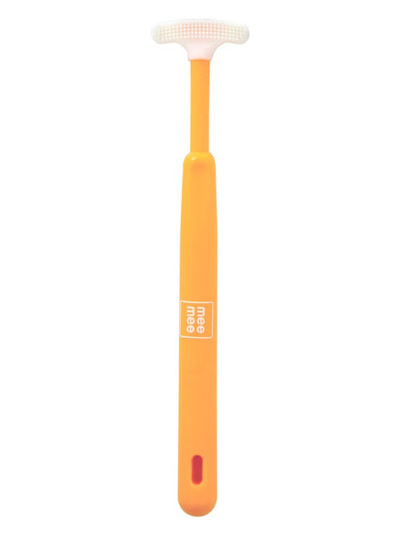 3 Pack Mee Mee Tender Tongue Cleaner Brush (Orange)