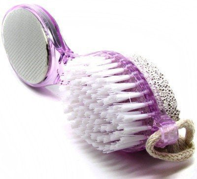 AndAlso 4 in 1 Multi-use Foot Care Brush Pumice Scrubber Pedicure Tool Set - alldesineeds