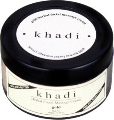 2 x Khadi Face Gold Massage Cream 50 Gm 50 gms each (Total 100 gms) - alldesineeds
