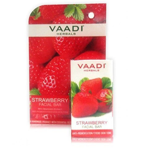 Buy 8 Pack Strawberry Facial Bar with Grapeseed Extract 25 gms each (Total 200 gms) online for USD 20.51 at alldesineeds