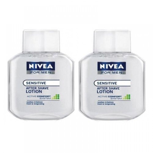 Nivea For Men - Sensitive After Shave Lotion (Pack of 2) 100 ml - alldesineeds