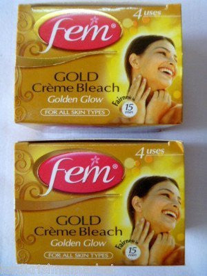 Buy 2 FEM Herbal Gold Cream Bleach Wt Real Gold Golden Glow Natural Fairness 26g X 2 online for USD 11.43 at alldesineeds