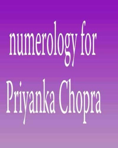 Buy Numerology for Priyanka Chopra [Paperback] [Sep 01, 2012] Peterson, Ed online for USD 19.84 at alldesineeds