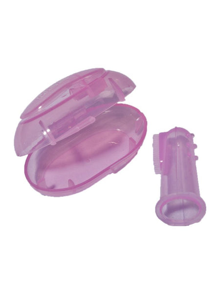 Mee Mee Finger Brush with Cover (Pink)