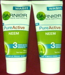Buy 2 X Garnier Pure Active Neem Tea Tree Ext Face Wash Pimple Prone Skin 50g online for USD 7.81 at alldesineeds