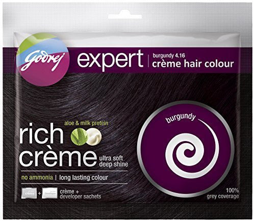 Buy Godrej Expert Creme Hair Colour Burgundy 20g+20ml online for USD 10.54 at alldesineeds