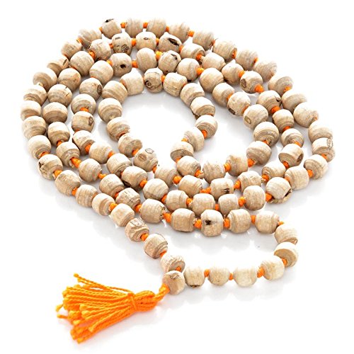 White Tulsi Japa Mala 108 + 1 Beads Best Quality Prayer Beads