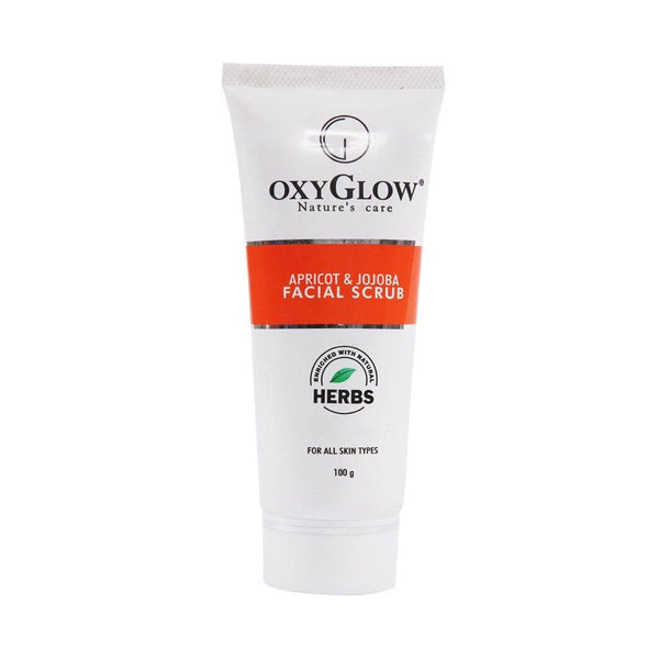 Buy 2 Pack OXYGLOW APRICOT & JOJOBA FACIAL SCRUB 100gms online for USD 11.45 at alldesineeds