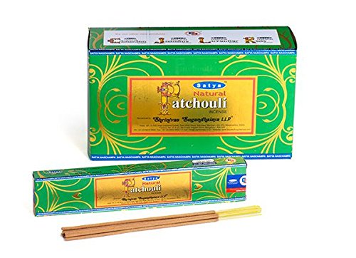 Satya Sai Baba - Natural Patchouli Incense Sticks Agarbatti ( Box of 12 packs x 15gm )