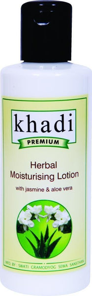 Khadi Premium Herbal Moisturising Lotion with Jasmine and Aloe Vera, 210ml - alldesineeds