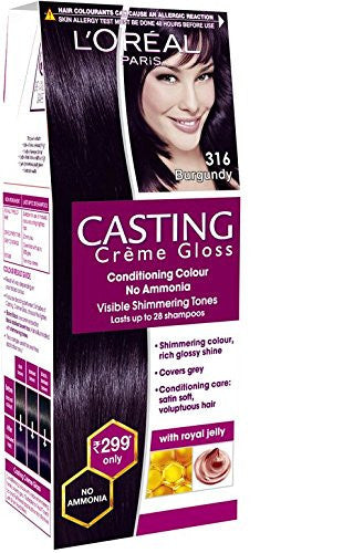 Buy 2 Pack Loreal Paris Casting Creme Gloss Shade, Burgundy, 45g each online for USD 15.5 at alldesineeds