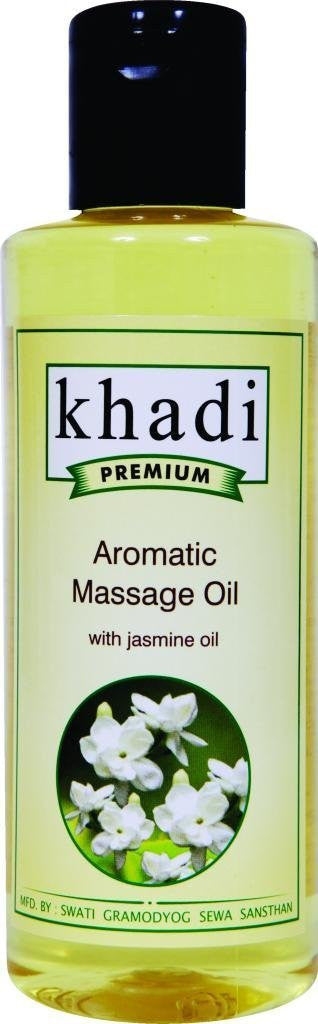 Khadi Premium Herbal Aromatic Massage Oil with Jasmine Oil, 210ml - alldesineeds