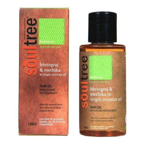 Buy SoulTree Methika & Bhringraj Hair Oil, 120 ml online for USD 14.54 at alldesineeds