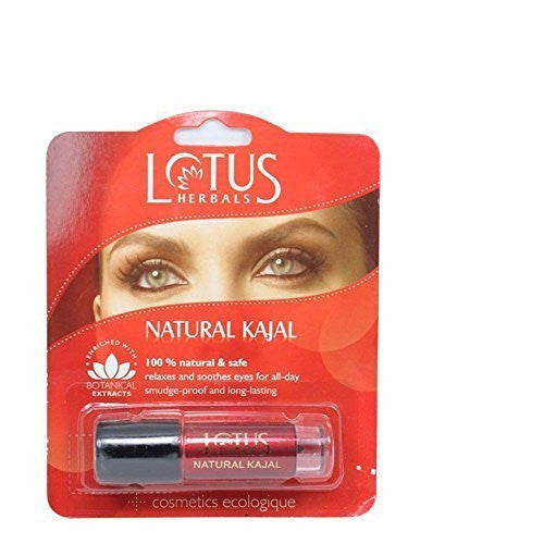 Buy Pack of 3 Lotus Herbals Natural Kajal, 4g each (Total 12 gms) online for USD 11 at alldesineeds
