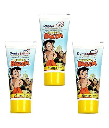 Buy 3  x Chhota Bheem Dento Shine Gel Toothpaste For Kids  80gms online for USD 22.57 at alldesineeds