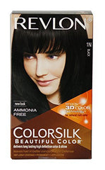 Revlon Colorsilk Hair Color with 3D Color Technology Black 1N, 100g - alldesineeds