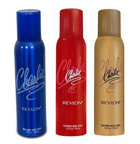Revlon Charlie Deo's Combo, Red/Blue/Gold - alldesineeds