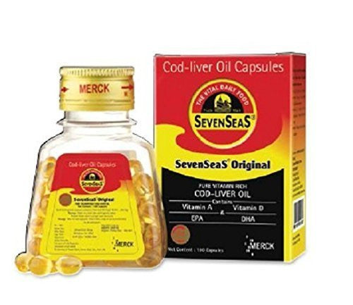 Buy Merck Pharma SevenSeas Original Cod liver Oil Capsules (500 capsules) online for USD 34.7 at alldesineeds