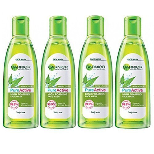 Buy Garnier Pure Active Neem + Tulsi High Foaming Face Wash (100g) (Pack of 4) online for USD 34.06 at alldesineeds