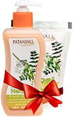 2 x Patanjali Combo Herbal Anti Bacterial Handwash Bottle(1) & Refill Pack