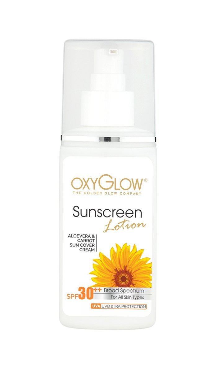 Buy 2 Pack Oxyglow Aloe Vera and Carrot Sun Cover Lotion SPF-30, 100ml each online for USD 13.9 at alldesineeds
