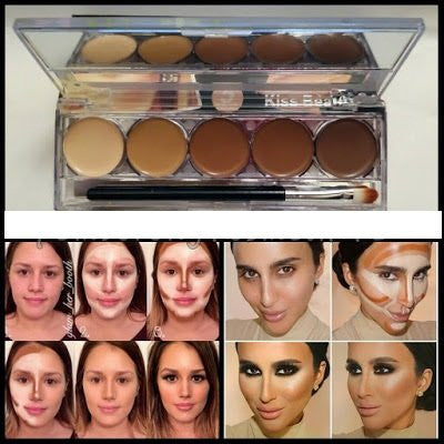 Buy New Kiss Beauty Contour Concealer Highlighter Palette (5 Color) online for USD 10.85 at alldesineeds