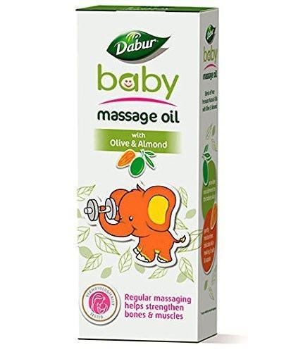 Dabur Baby Massage Oil with Olive and Almond - 200 ml - alldesineeds