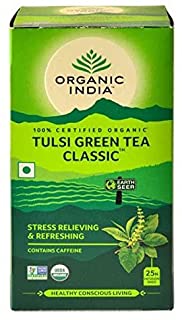 2 Pack of Organic India Tulsi Green Classic 25 TB