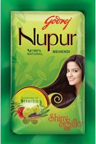 Buy Godrej Nupur Mehendi Powder 9 Herbs Blend, 150-gram (12 PACK) online for USD 26.74 at alldesineeds