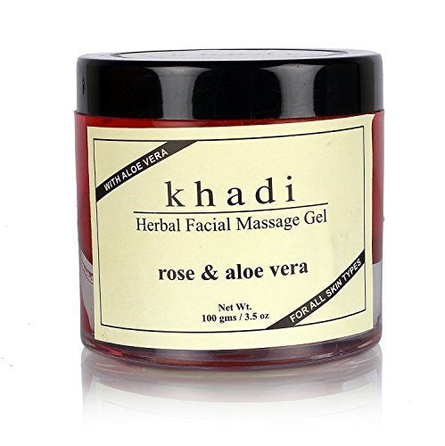 Buy Pack of 2 Khadi Rose and Aloevera Face Massage Gel, 100gms (Total 200 gms) online for USD 14.35 at alldesineeds