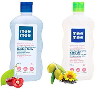 Mee Mee Gentle Baby Bubble Bath and Baby Oil with Fruit Extracts (500 ml)