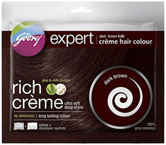 Buy Godrej Expert Creme Hair Colour Dark Brown 20g+20ml online for USD 11.86 at alldesineeds