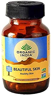 2 Pack of Organic India Beautiful Skin Capsules (60 g)