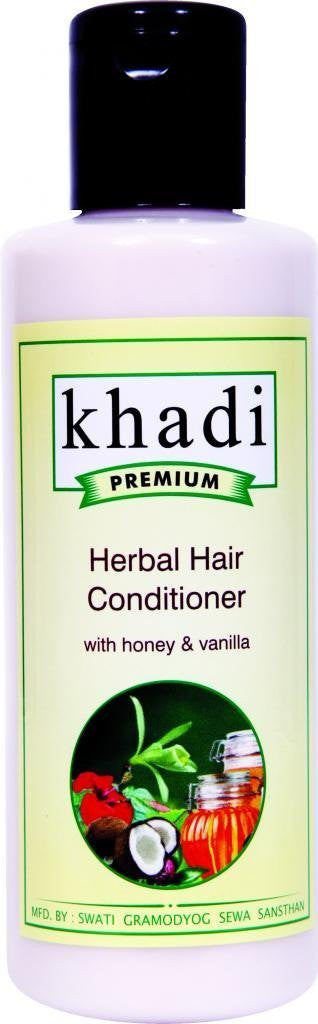 Khadi Premium Herbal Herbal Hair Conditioner with Honey and Vanilla, 210ml - alldesineeds