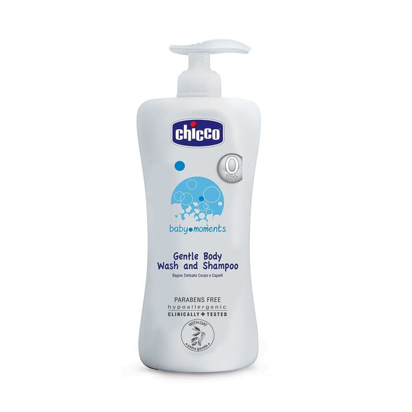 Chicco Baby Moments Gentle Body Wash and Shampoo (500ml) - alldesineeds