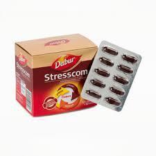 Dabur Stresscom Capsules 12 strips combo of 5 packs - alldesineeds