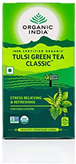 2 Pack of Organic India Tulsi Green Tea Classic - 25 Tea Bags