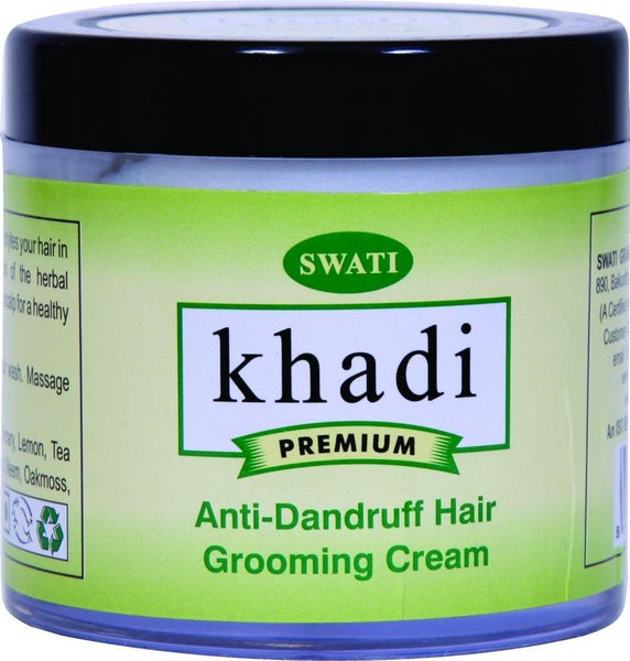 Khadi Premium Herbal Anti-Dandruff Hair Grooming Cream, 100g - alldesineeds