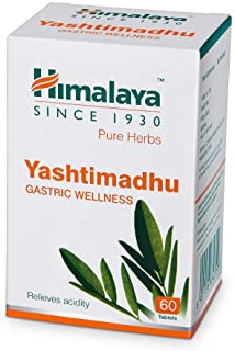 5 Pack of Himalaya Wellness Pure Herbs Yashtimadhu Gastric Wellness - 60 Tablet
