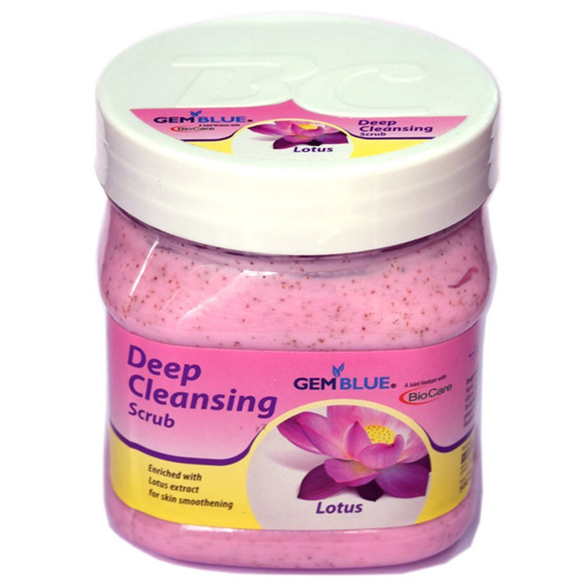 Buy BioCare GEMBLUE Deep Cleansing Lotus Scrub 500ml online for USD 17.8 at alldesineeds