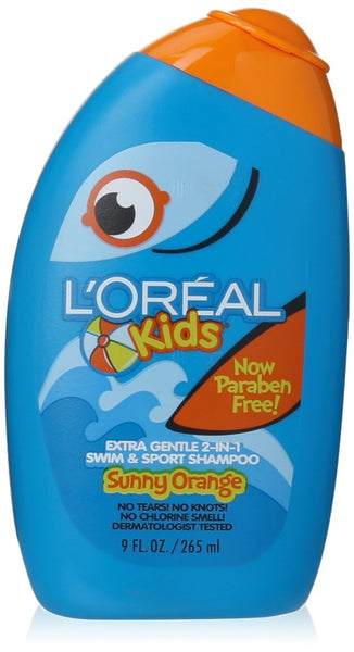 Buy L'Oreal Paris Kids 2-in-1 Extra Gentle Swim & Sport Shampoo Splash of Sunny Orange 9-Fluid Ounce online for USD 18.96 at alldesineeds