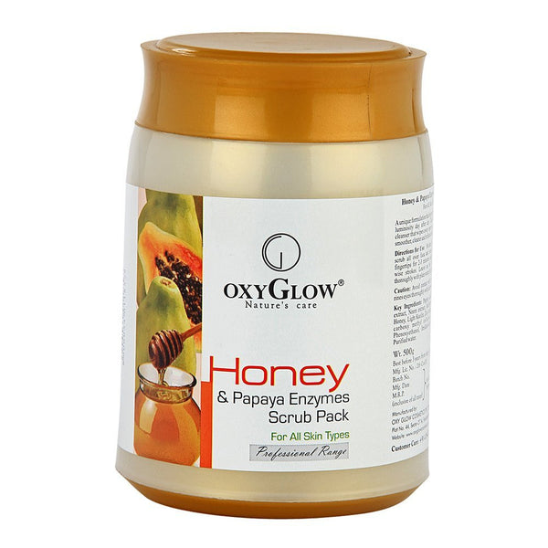 Buy Oxyglow Honey and Papaya Enzymes Scrub Pack, 500g online for USD 17.95 at alldesineeds