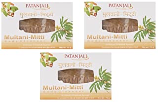 Patanjali Ojas Multani Mitti Body Cleanser, 75g (Pack of 3)