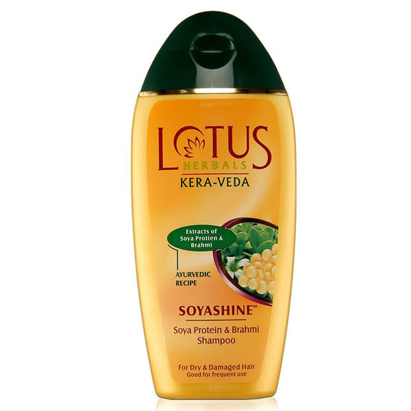 Buy Lotus Herbals Kera-Veda Soyashine Soya Protein and Brahmi Shampoo, 200ml online for USD 10.35 at alldesineeds